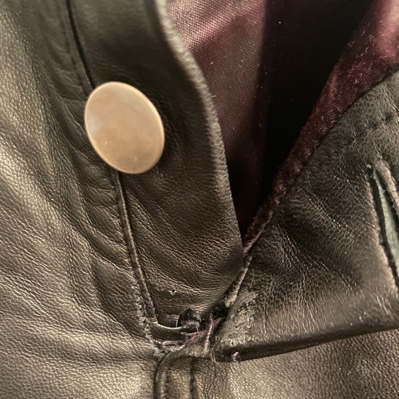 HOT, SEXY, BARNEYS NEW YORK ORIGINAL LEATHER super low rise button front flare - Picture 6 of 12